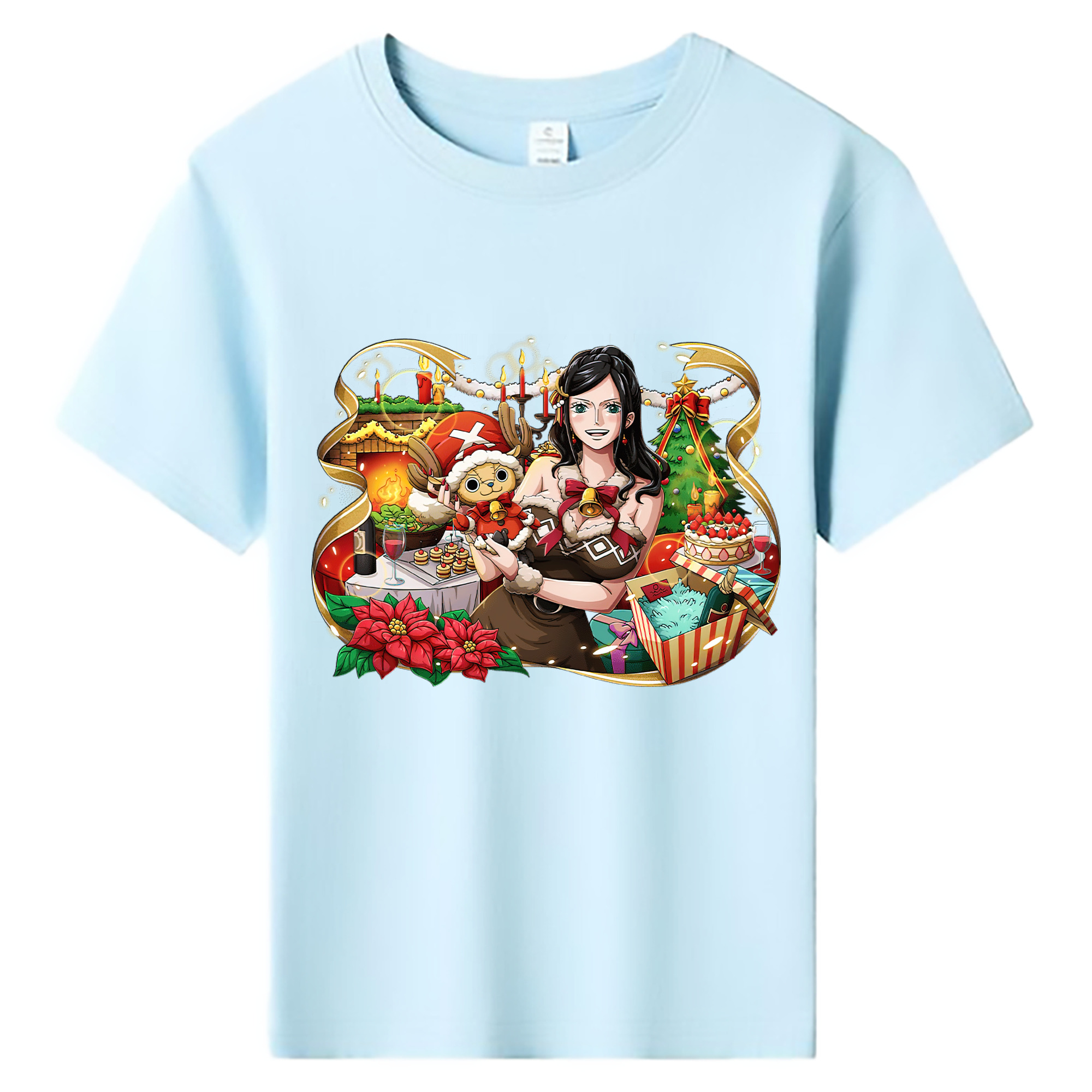ワンピース ニコ・ロビン ONE PIECE Nico Robin 綿100％キッズTシャツ（フロントプリント）